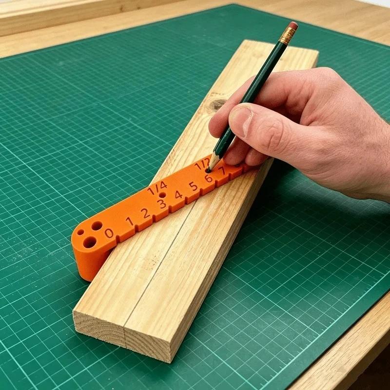 Multifunctional Wood Center Position Gauge Drilling Locator Carpentry Measuring Scriber Sturdy DIY Workshop Woodworking Tool
