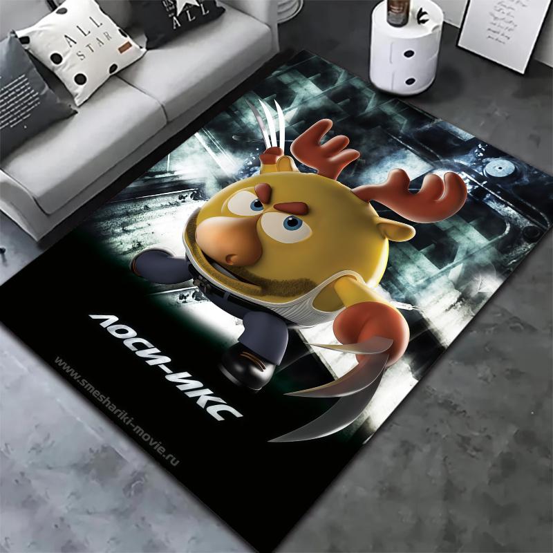 Smeshariki Carpet Rug for Living Room Bedroom Home Sofa Decoration,Kids play Nonslip Floor Mat