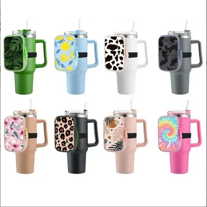 Water Bottle Pouch for Stanely Quencher Adventure 40oz Gym Tumbler Cup Accessorie S for Women Storage Sleeve Pocket  for Walking