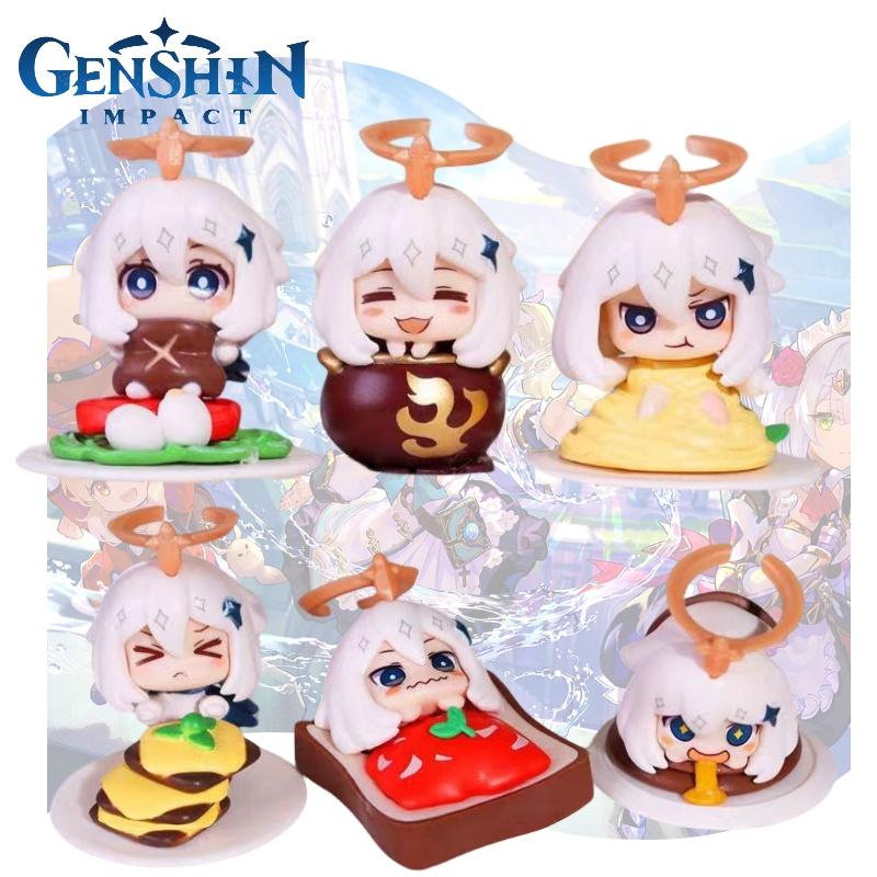 Original God Paimon Pvc Collectible Figure 4-6cm Cute Anime Character Toy