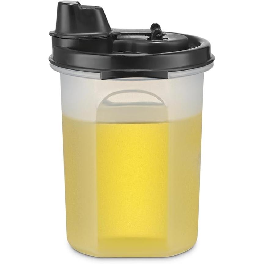 SignorWare Olive Oil and Vinegar Dispenser Set –15 oz Small No-drip, Airtight, Leakproof Oil Dispenser Set for Camping, BBQ, Kitchen- Vinegar, Soy