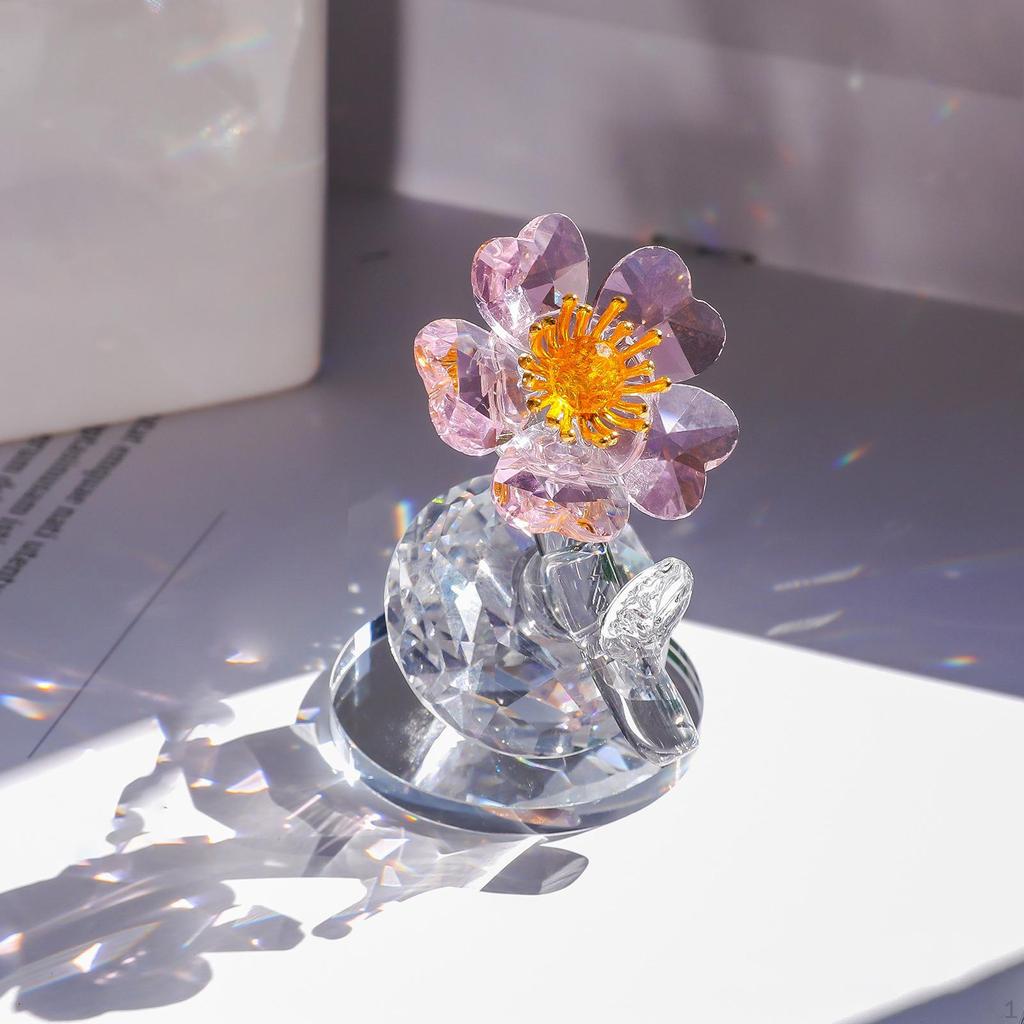 Flower Art Transparent Statue Craft for Centerpiece Living Room Meeting