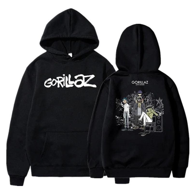 Gorillaz Graphic Hoodie Men Women Sweatshirt Autumn Winter Oversized Streetwear Y2k Hip Hop Pullover Tracksuit Female Male Clothing
