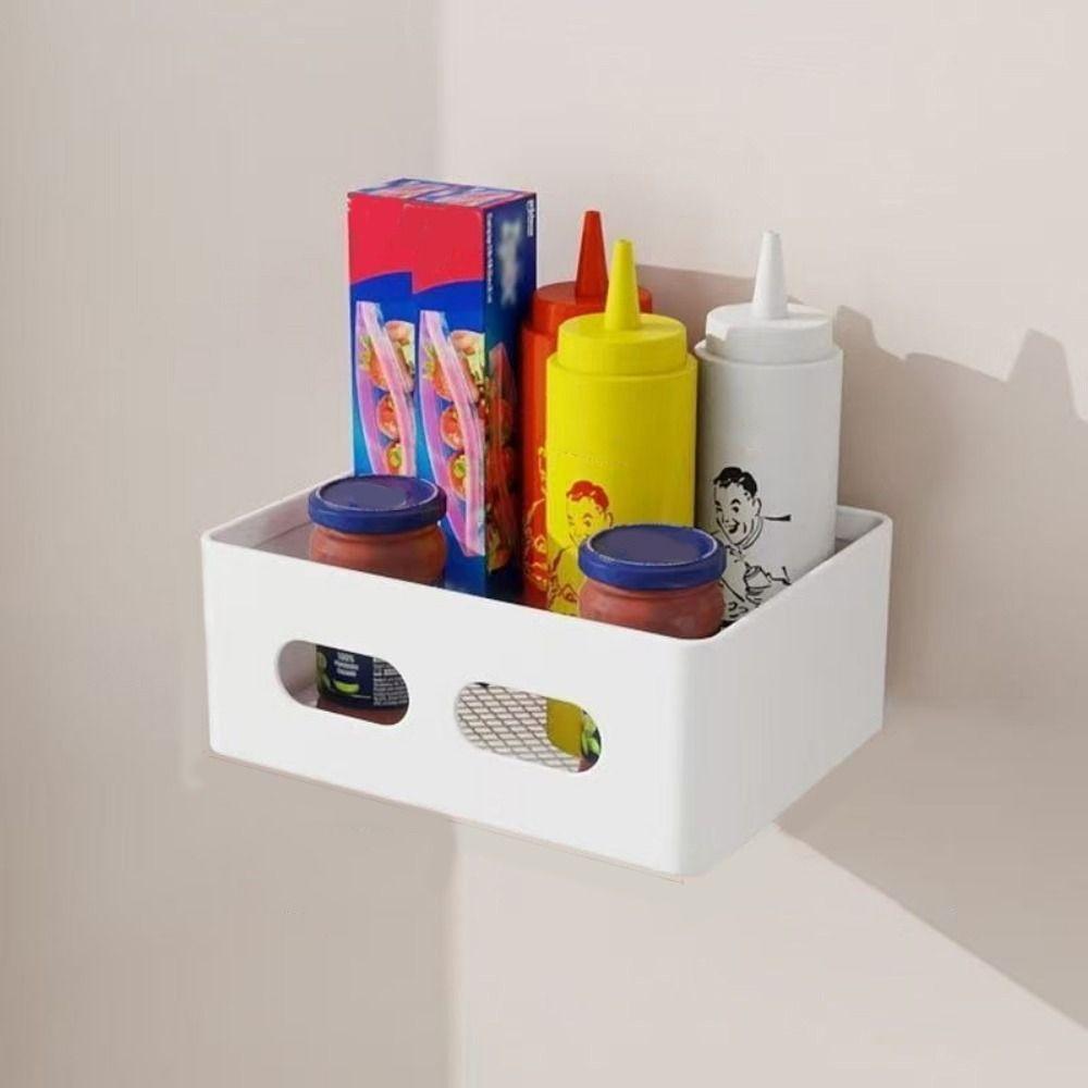 Wall Mounted Refrigerator Side Storage Rack Carbon Steel Refrigerator Rack  Kitchen