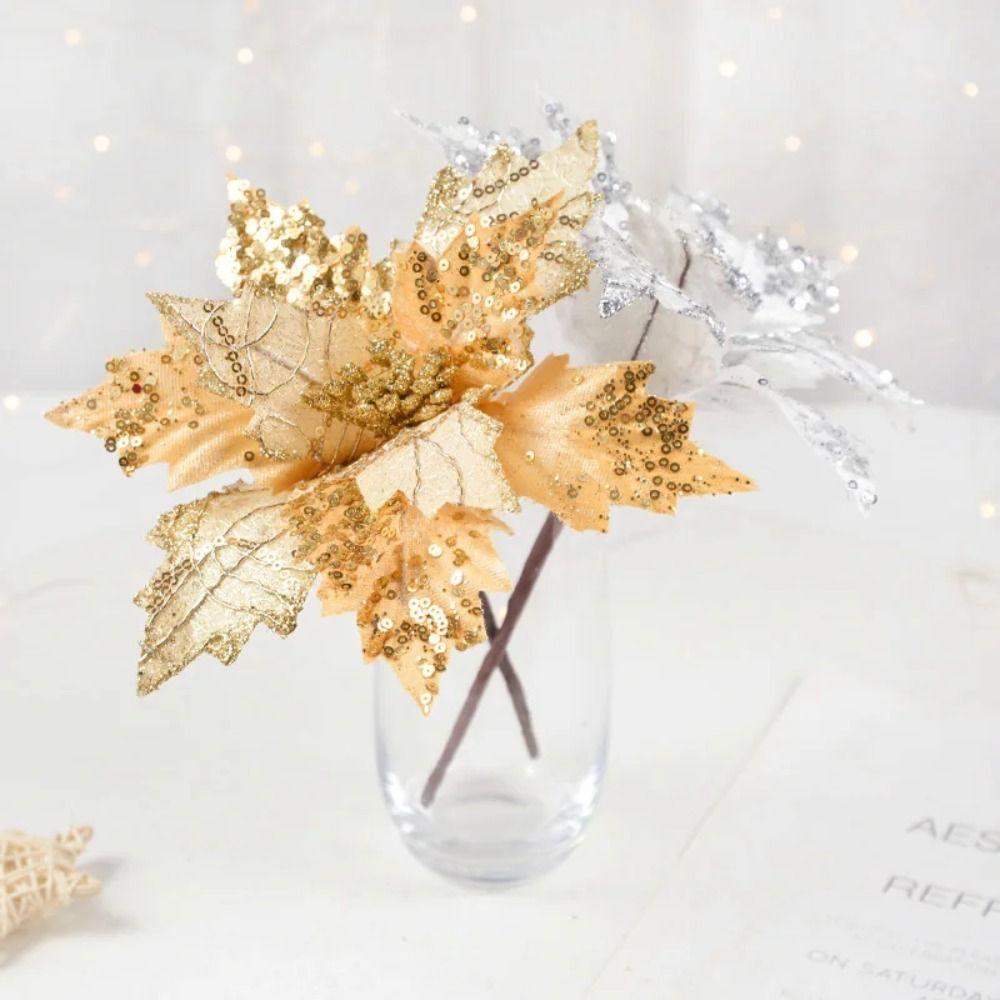 

Красочные рождественские цветы Искусственные рождественские висячие украшения Поддельные цветы Рождественская елка