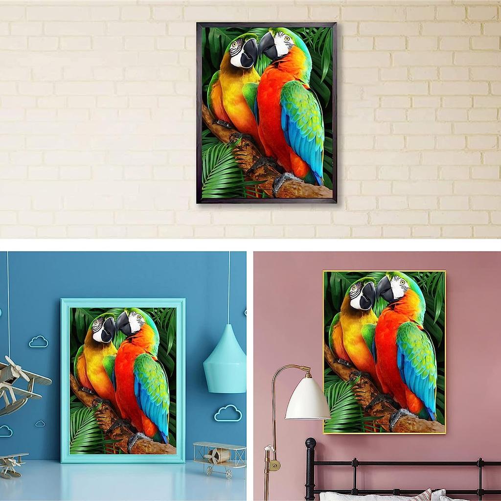 DIY Diamond Painting Parrot Cross Stitch Kit Mosaic Art Diamond Painting Full Circle/Square Diamond Home Decoration