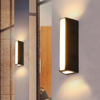 Outdoor LED Wall Lamp Aluminum IP65 Waterproof Strip Light Garden Patio Street Corridor Stairs Sconce