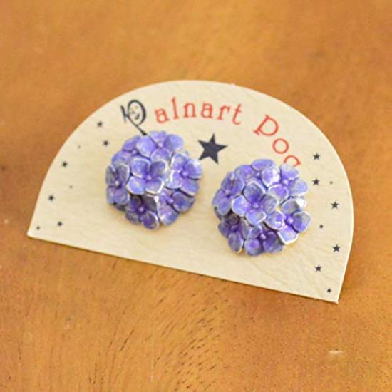 PalnartPoc Flower Earrings Rainy Season Sky PalnartPoc Brough Superior Hydrangea Hydrangea Purple Flower Accessories