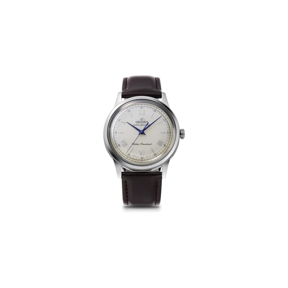 Orient Bambino Solar Powered Men s Watch Ivory with Domestic Manufacturer Warranty RN-WK0003G