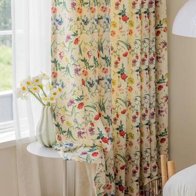 1 pièce de rideaux occultants à imprimé floral, rideaux imprimés à motif de fleurs colorées pour chambre à coucher, salon, décoration intérieure