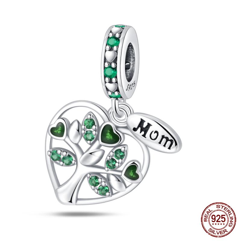 Fashion Copper Lucky Four Leaf Clover Series Charms Beads Fit Qikaola Original Bracelet Fine Diy Birthday Jewelry