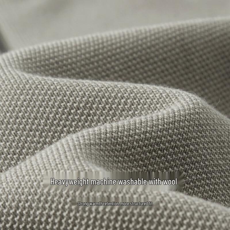 FIRS Men's Wool Blend Mock Neck Pullover Sweater