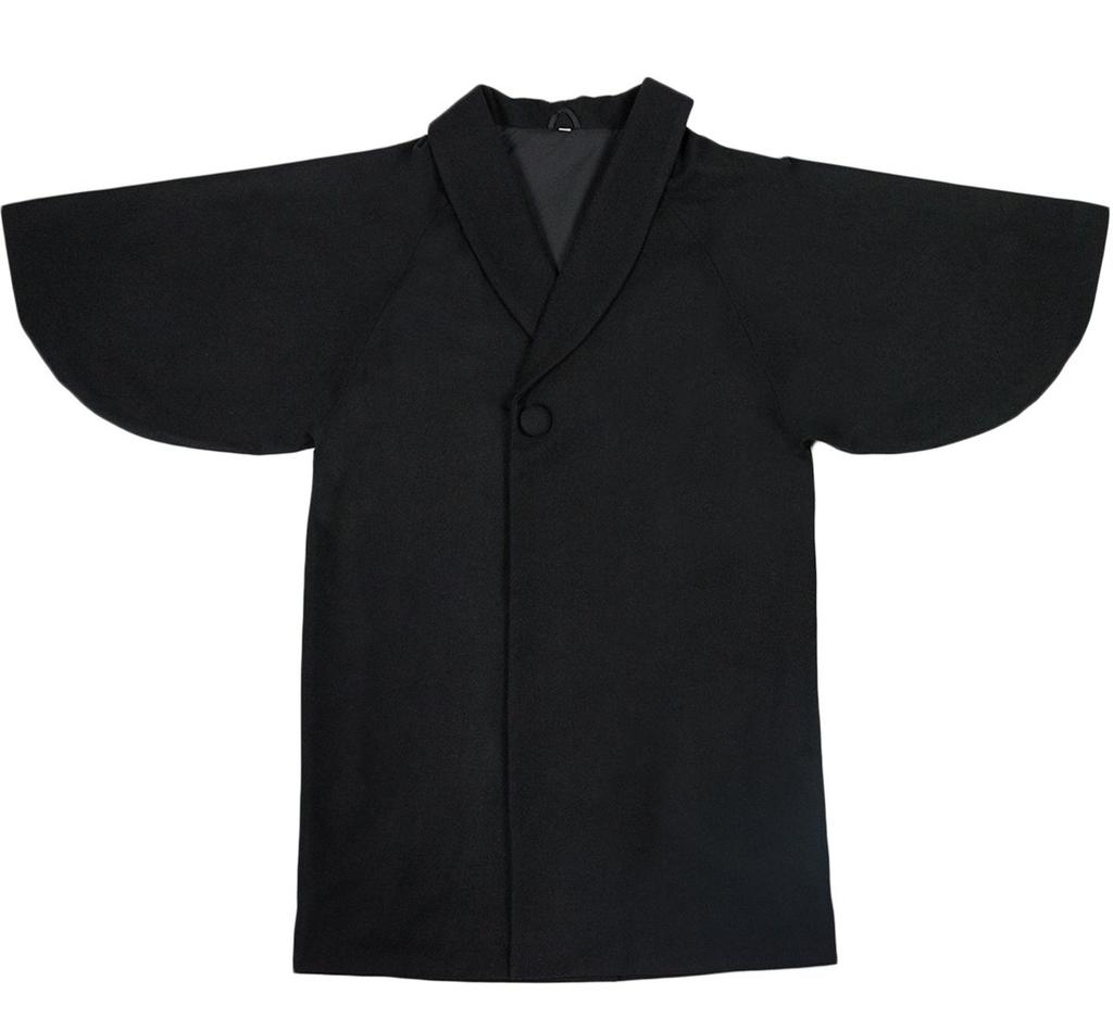 Japanese style coat with loofah dolman wool size for women [KYOETSU] collar, sleeves, blend, 6, (M, black)