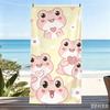Cartoon-Froschmuster Strandtuch Kawaii Grünes Frosch-Handtuch für Sommer-Pool- und Strandtage
