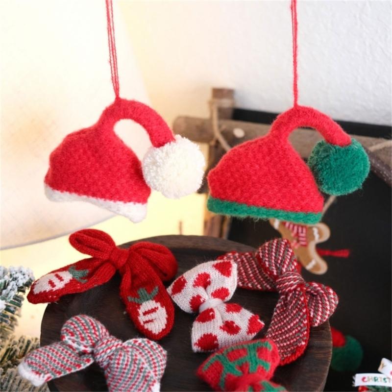Festival Santa Hat Decoration Handmade Craft For Kids Holiday Gift Wrapping Bottle Decorations
