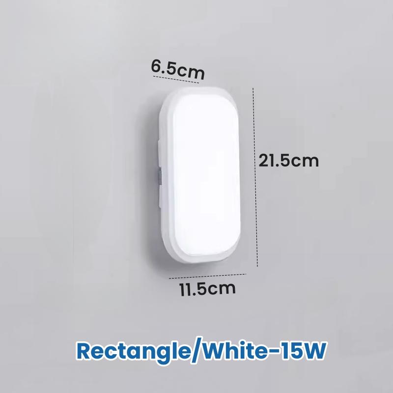 Oval/Square Moistureproof LED Wall Lamp 15W/20W Surface Mounted Bathroom Sconce Waterproof Balcony Garden Outdoor Ceiling Lights