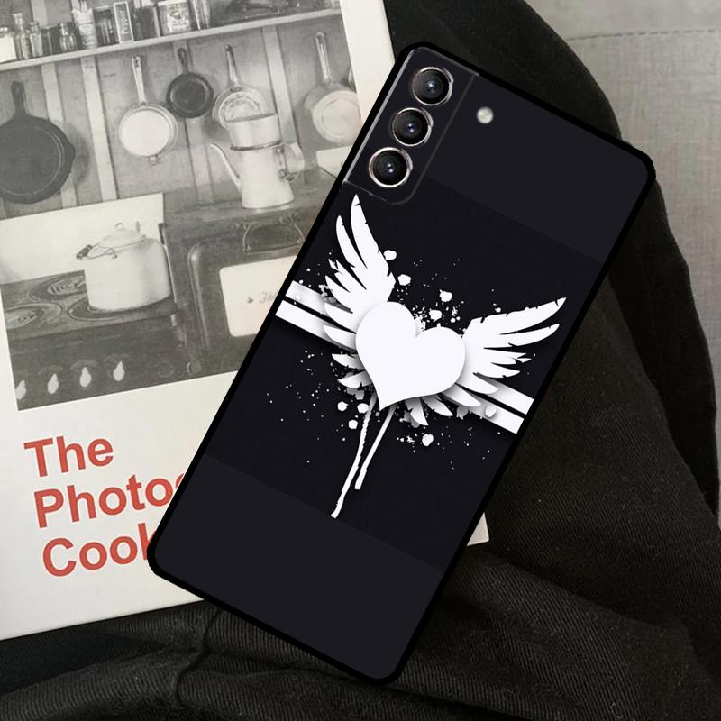 

Angel Wings Heart Phone Case For Samsung Galaxy S23 S22 S24 Ultra S20 S21 S24 FE S9 S10 Plus Note 10 20 Ultra Galaxy S21Ultra