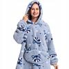Blanket Sweatshirt Oversize Warm 2In1 Raccoon Nativity Scene Long Blanket