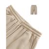 Mens Casual Two Piece Outfit Waffle Knit Short Sleeve Polo Shirt And Drawstring Shorts Set
