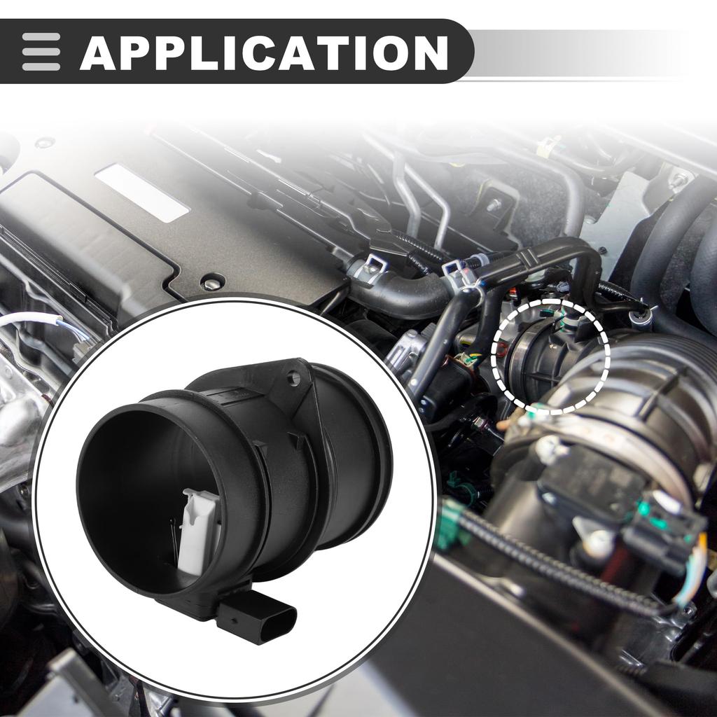 Motoforti Land Rover Range Rover Sport Mass Air Flow Sensor Assembly, Plastic and Metal, Black, Part Number 4H229G820AA