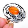 Baltic Amber Gemstone Handmade 925 Sterling Silver Jewelry Pendant 3.15"