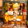 Robotime Rolife Tipsy Restaurant kit DIY Miniature House Kit Desk Bookshelf Decoration for Adults Gift Idea For Girls Boys Kids