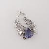 Iolite Gemstone 925 Sterling Silver Handmade Unique Pendant 1.8" Wedding Jewelry For Women CP-42-6