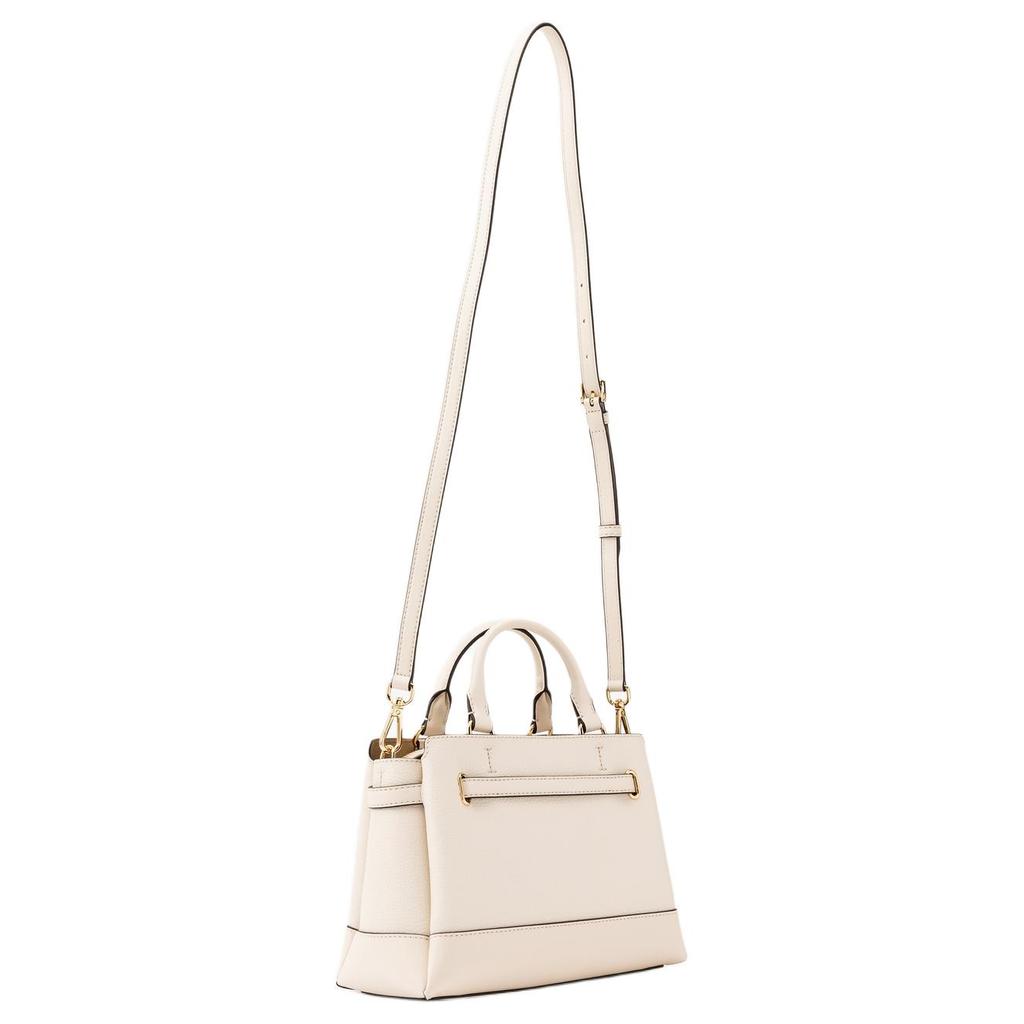 Michael Kors Reed Logo Gold Hardware Leather Shoulder Crossbody Handbag Small Women handbag Ivory 35F4G6RS1T-2171