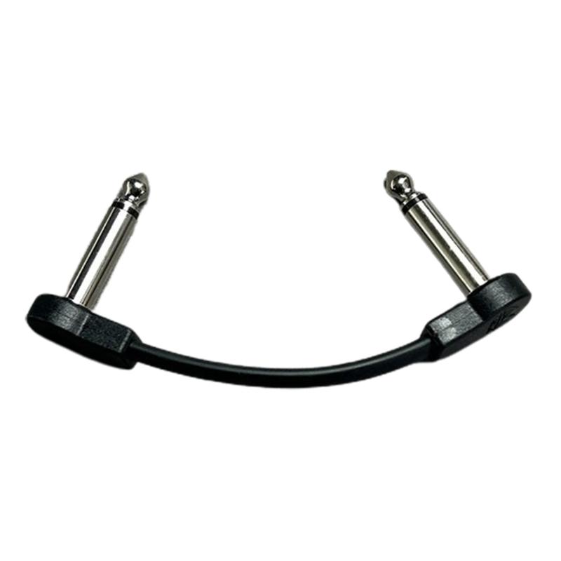 

Professional Guitar Patches Pedal Low Noise Quality Guitar Patches Cable Right Angle 6.35mm Guitar Effect Pedal Cables 10cm Black