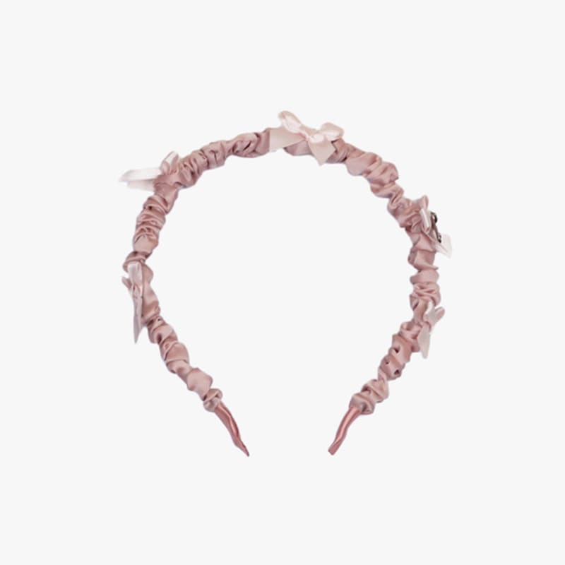 PINK PINEAPPLE WRINKLE RIBBON HAIRBAND_PINK