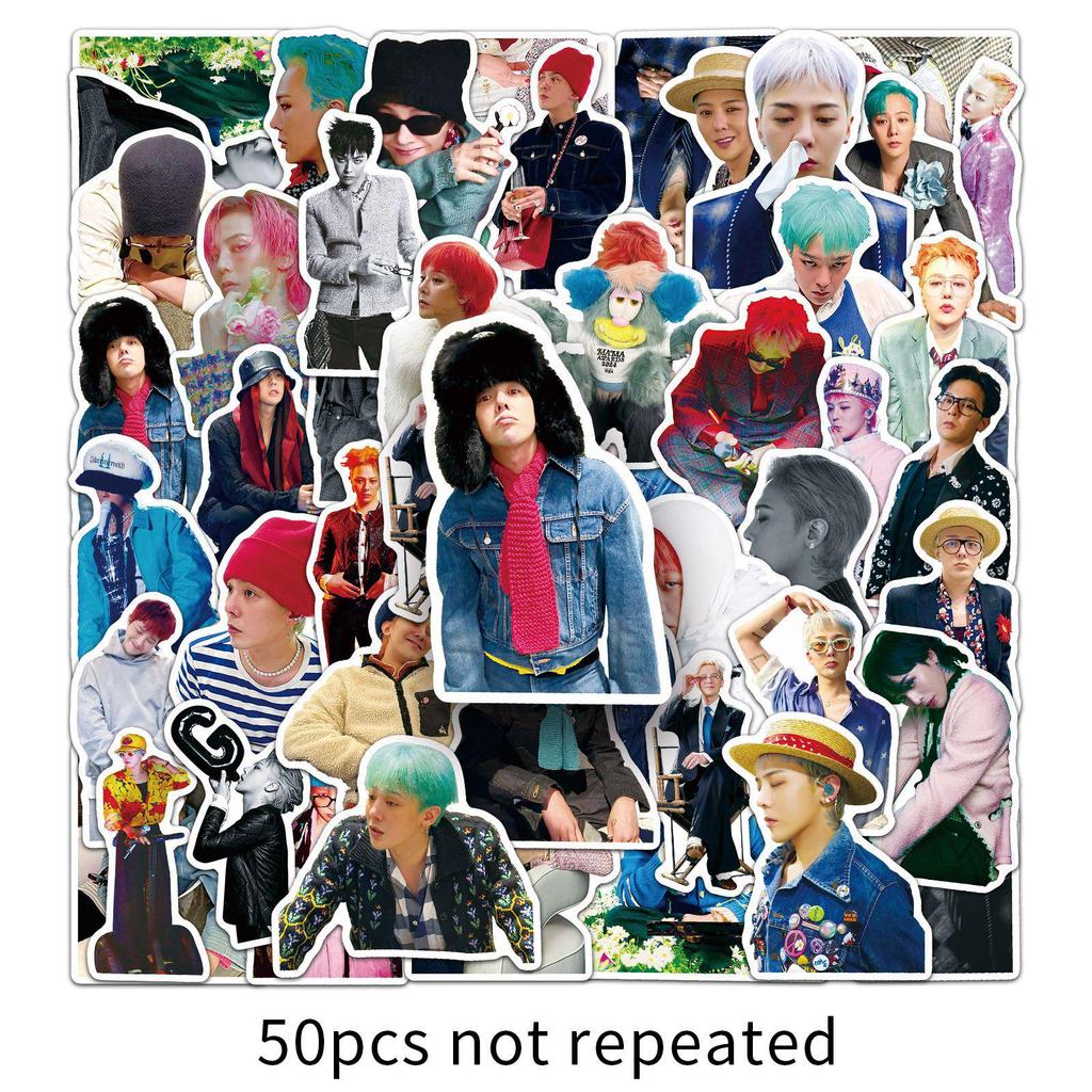 G-Dragon Idol Support Stickers: 50 Waterproof Sheets for Diary, Phone, Car