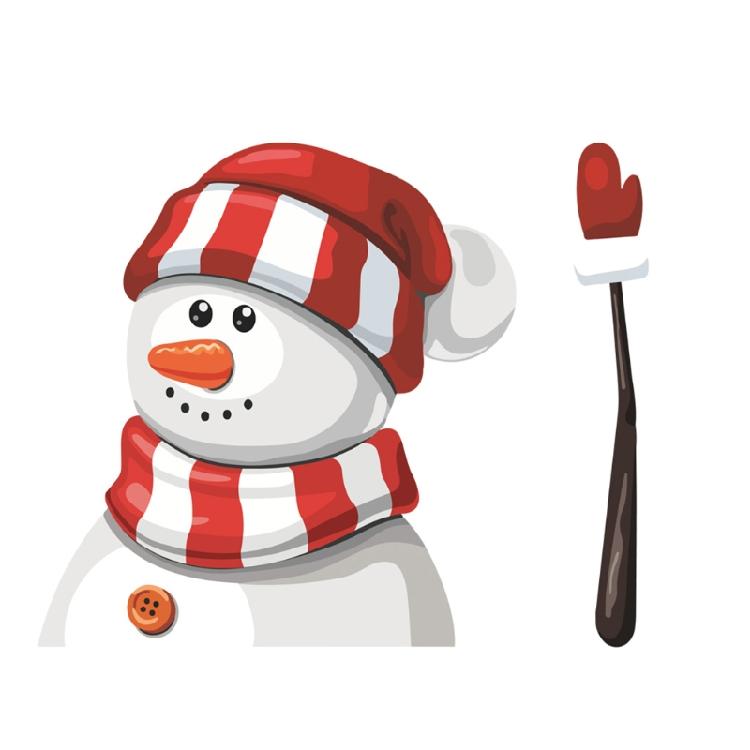 Moving Arm Design Rear Window Wiper Car Decal Happy Santa Chimney Snowman