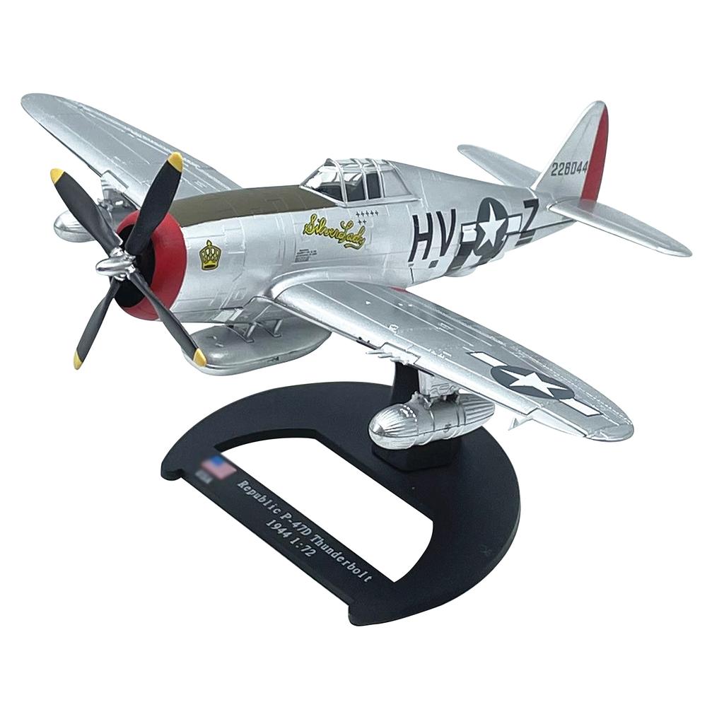 1/72 Scale WWII USAF P-47D 'Roggie Meth II' Thunderbolt Fighter Alloy Aircraft Model For Military Airplane Toy Collection