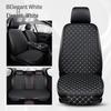 Universal Nappa Leather Car Seat Cushion: Star Embroidered, Backless, Non-Slip, Three-Piece Set