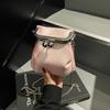 Mini PU Leather Purse Women Y2k Chain Purse with Chain Strap Cute Evening Bags Aesthetic Pouches Shoulder Bag Fashion Money Bag