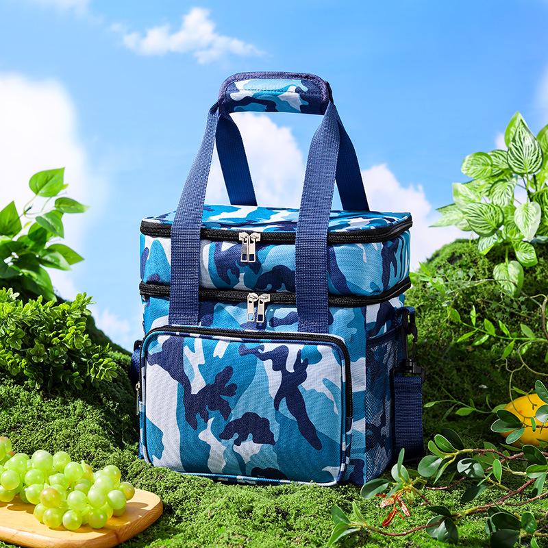 Cationic Oxford Double Handle Insulated Lunch Bag
