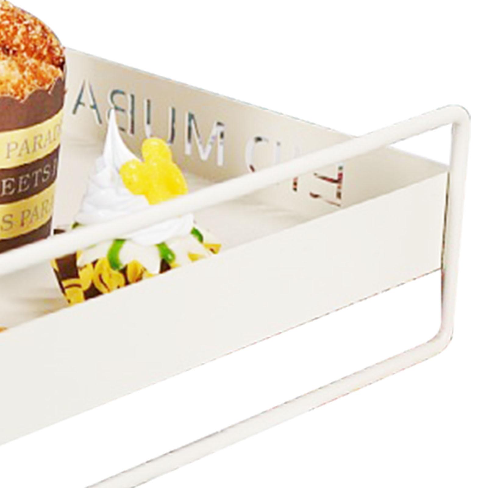 Белый поднос для сервировки в винтажном стиле с двойной ручкой — фото 7