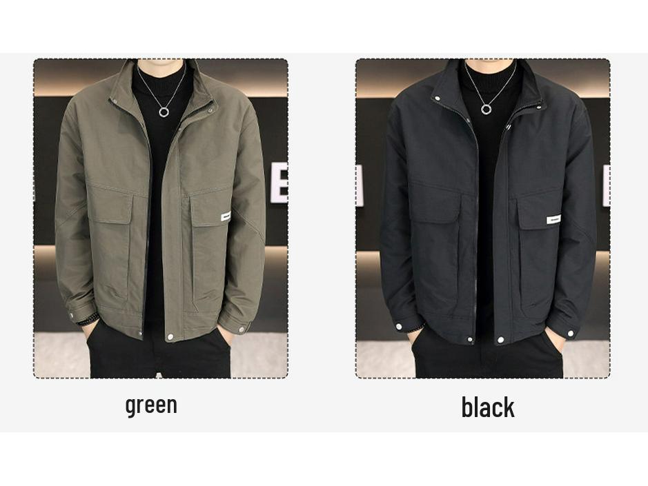 Herren Arbeitsjacke mit Stehkragen aus Baumwolle - Herbst/Winter Wärme & Stil