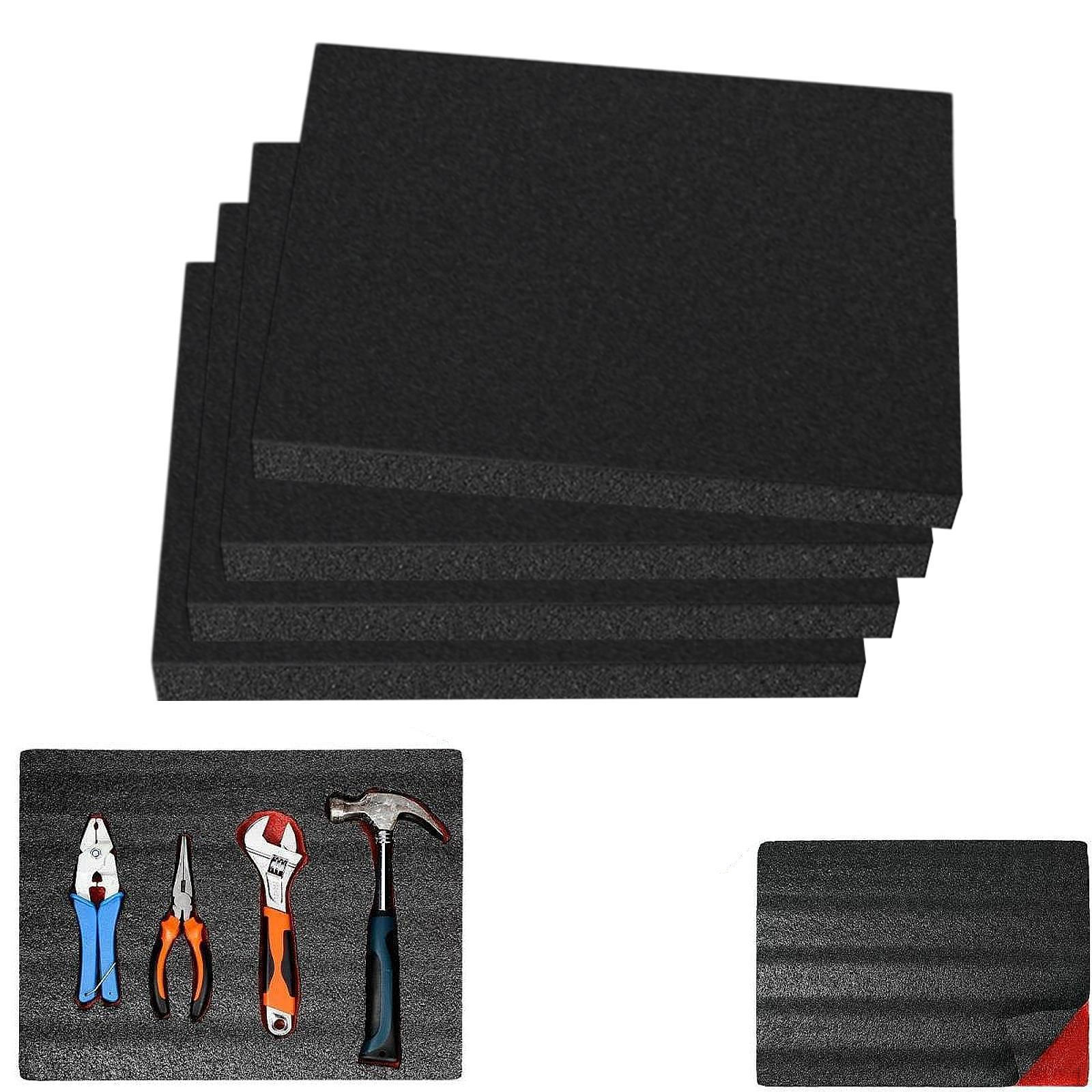 

4 Pack Foam Sheets for Tool Boxes, Custom Inserts Storage 40cmx30cmx2.5cm