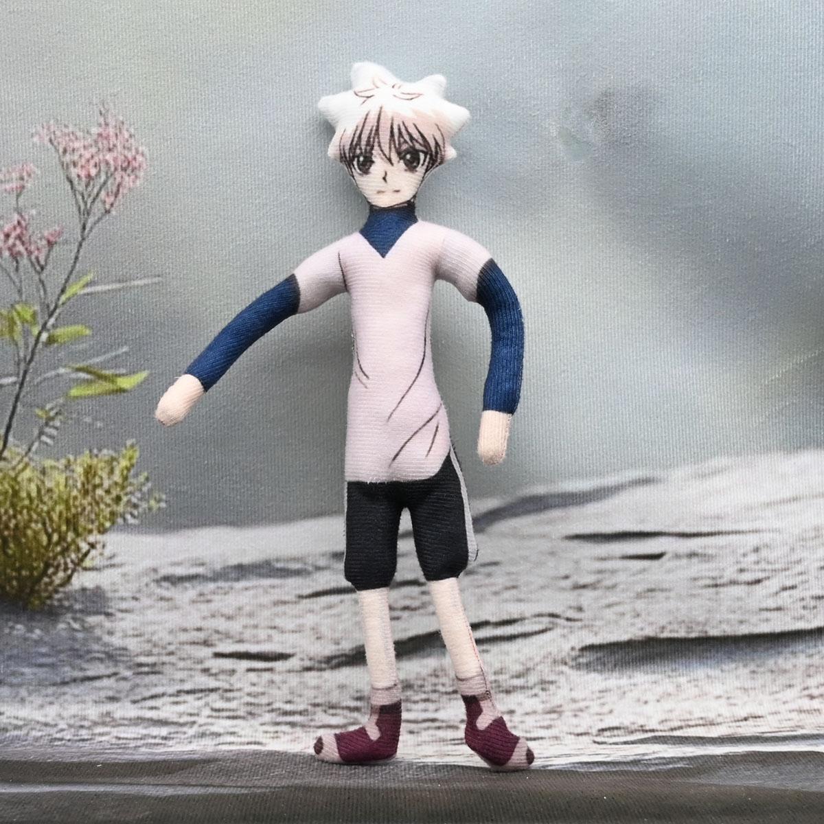 

Hunter x Hunter Model Candy Toys Killua Zoldyck Gon Funny Rat Plush Doll with Poseable Wire Skeleton for Action Poses 15CM