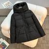 New Down Jacket Women's Mid-length Hooded Cotton Coat Thickening Slimming Cotton Jacket