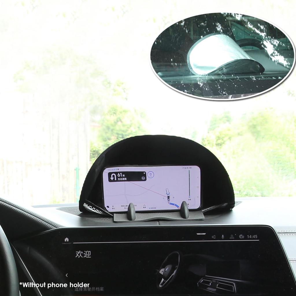 Car Cell Phone Sun Shade Foldable UV Protection Cover for Smartphone, Anti-glare Adjustable Sun