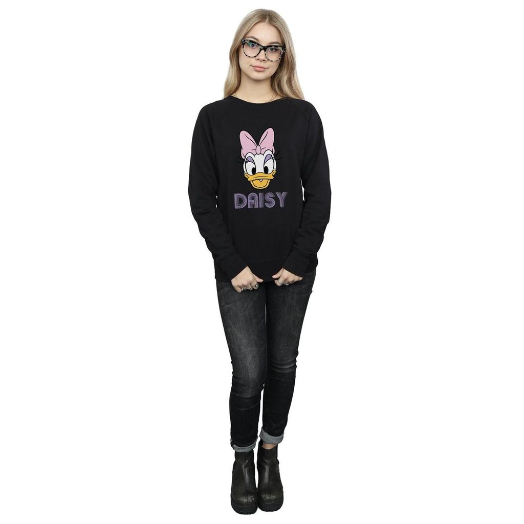 Disney Womens/Ladies Daisy Duck Face Sweatshirt