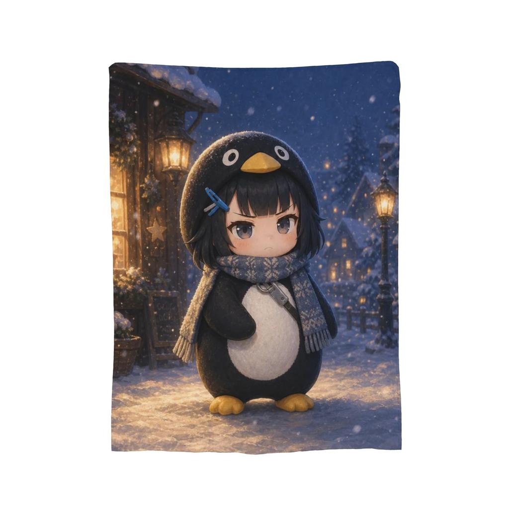 Gugu Gaga Penguin Blanket Cute Flannel Throw Blankets Airplane Travel Portable Soft Warm Bedspread
