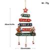 Christmas Hanging Pendant Wooden Crafts Xmas Tree Wall Ornament Natal Navidad Merry Christmas Decor 2025 Happy New Year 2026