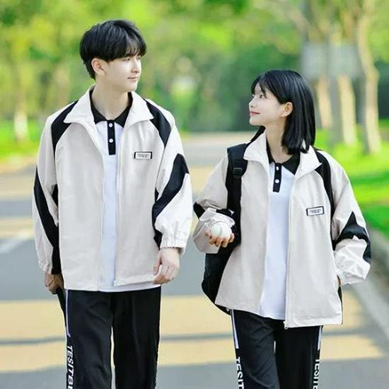 Academy Style Junior High 3-Piece Set: Campus Windbreaker, Autumn Sports Meet Jacket & School Uniform