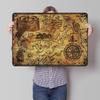 Vintage Weltkarte Gedrucktes Poster Individuelle Retro Wandkunst Vintage Blechschilder für Heimbar Zubehör Individuelle Platte