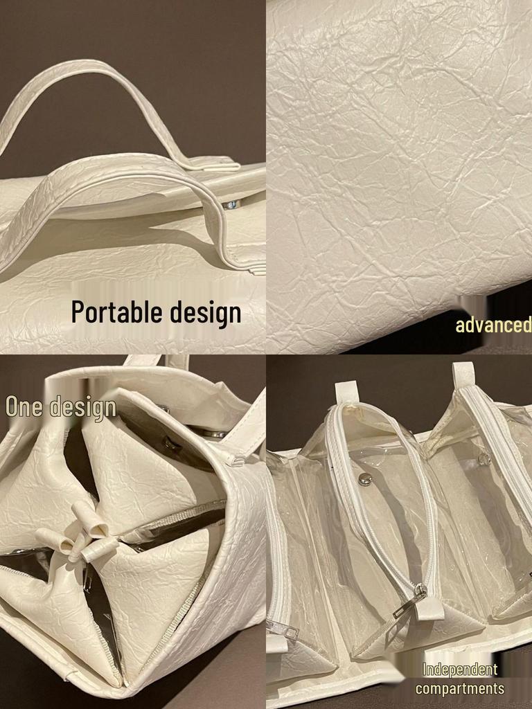 Versatile Travel Makeup Bag: Detachable, Portable & Spacious 4-in-1 Toiletry Organizer