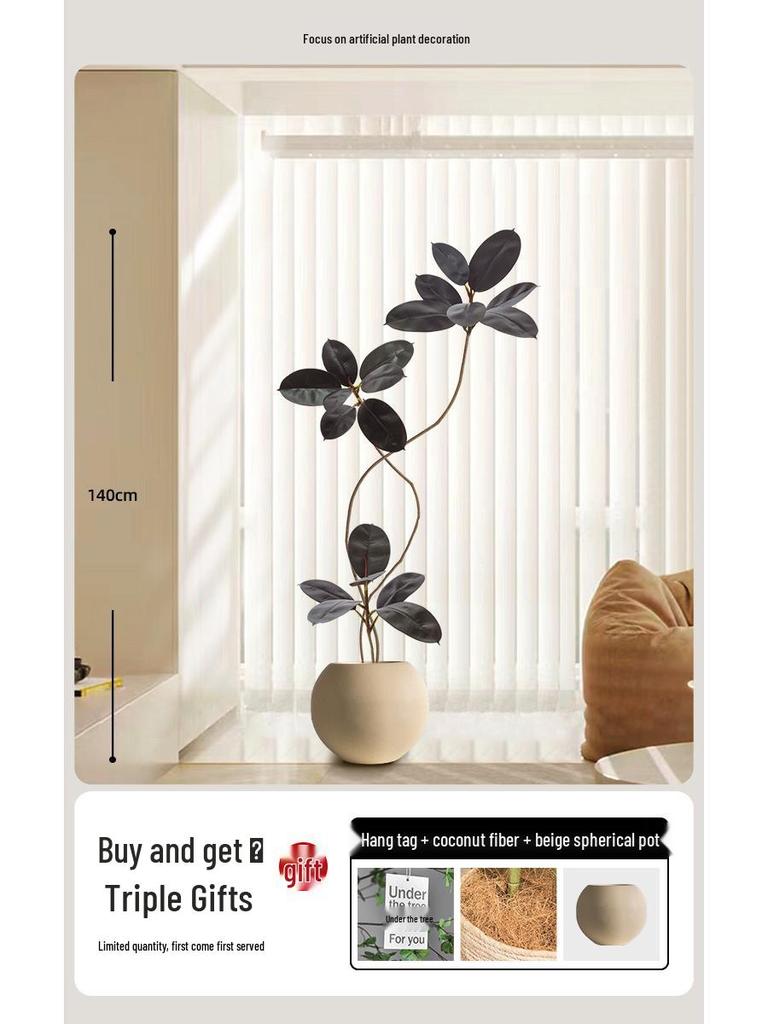 Luxurious Large Faux Green Plant Decoration for Indoor Use