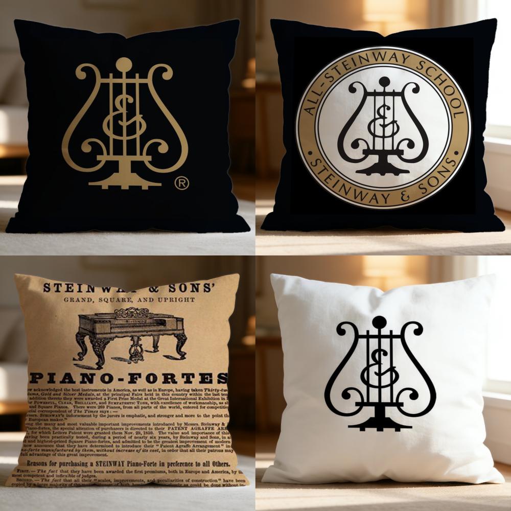Hot S-SSteinway & Sons Cushion Cover Soft Washable Pillow Case Multi-Scene for Couch Bed Travel Office Use